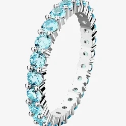 Matrix Blue Cubic Zirconia Full Eternity Ring 5658671 52