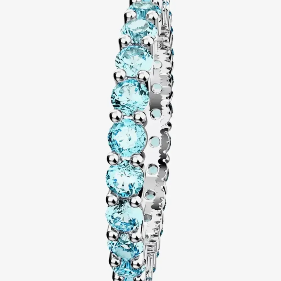Matrix Blue Cubic Zirconia Full Eternity Ring 5658671 52