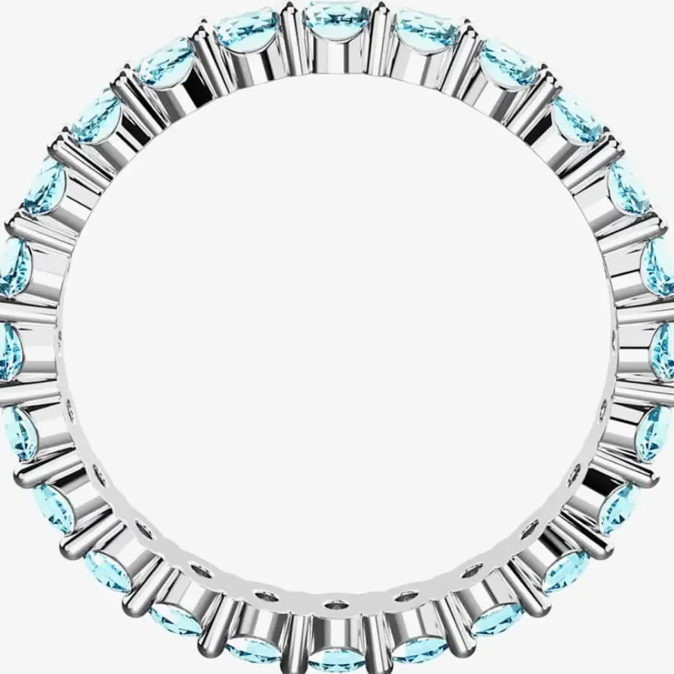 Matrix Blue Cubic Zirconia Full Eternity Ring 5658671 52
