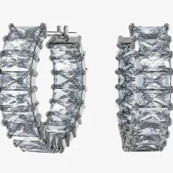 Matrix Grey Hoop Earrings 5658650