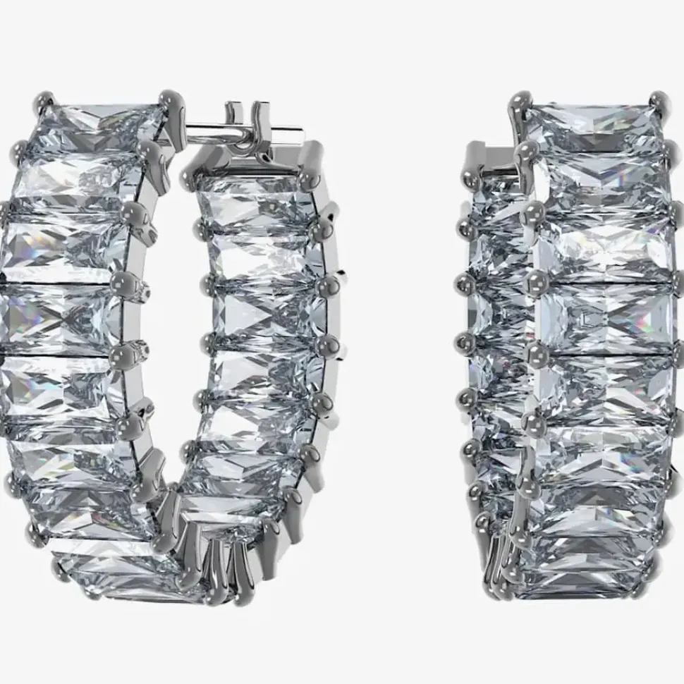 Matrix Grey Hoop Earrings 5658650