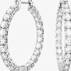 Matrix White Cubic Zirconia Hoop Earrings 5647715