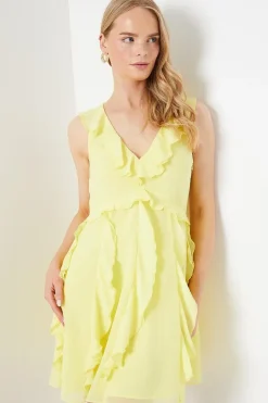 Mega Ruffle Chiffon Mini Dress