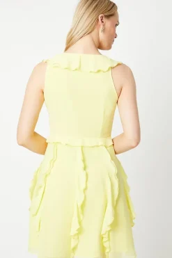Mega Ruffle Chiffon Mini Dress