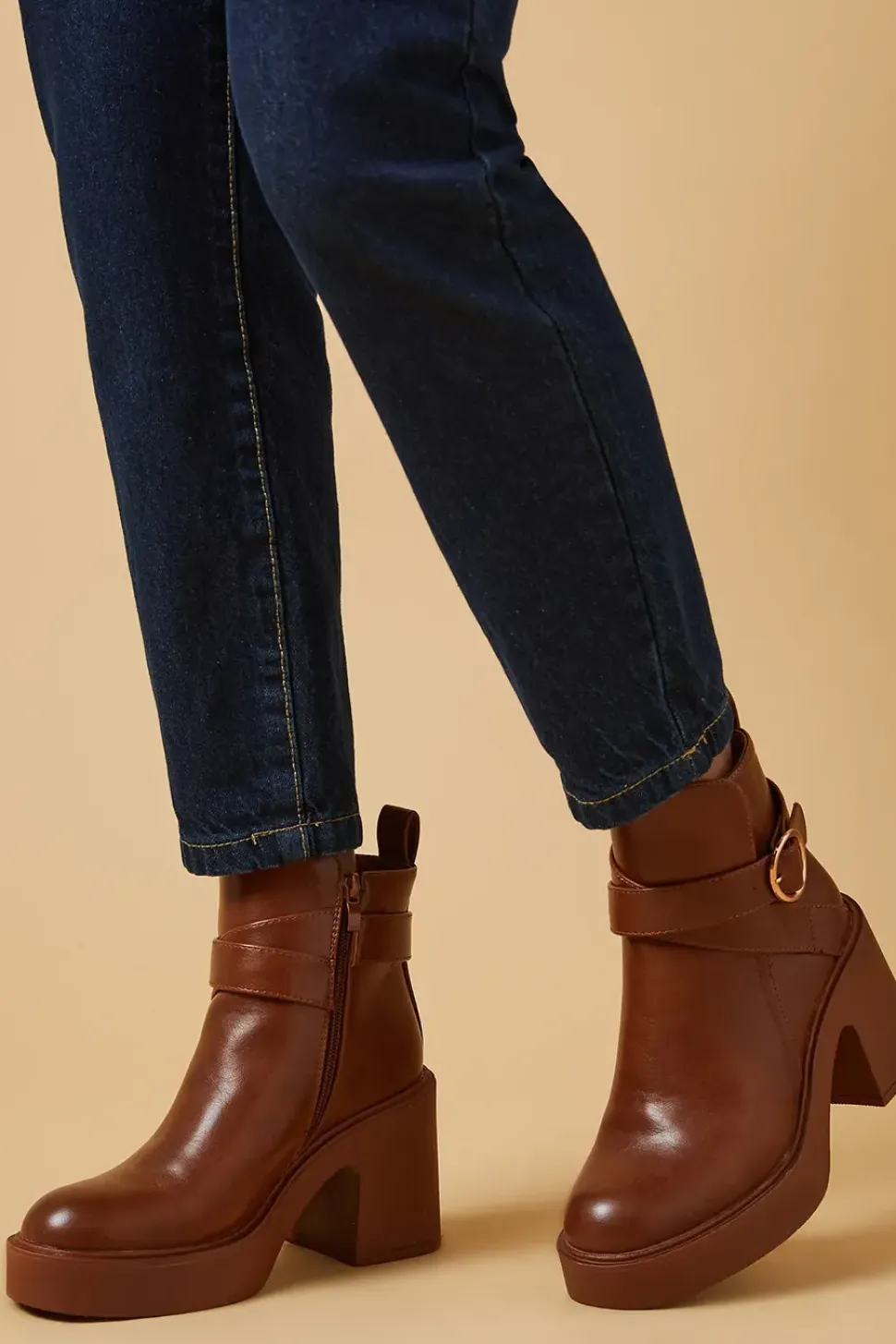 Melissa Chunky Heeled Casual Chelsea Ankle Boots