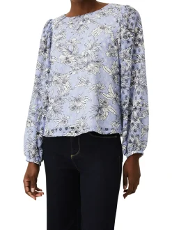 Meribel Floral Printed Lace Top-