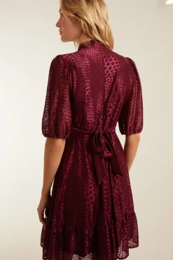 Mesh High Neck Tier Dress