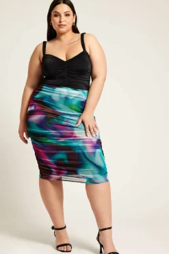 Mesh Midi Skirt
