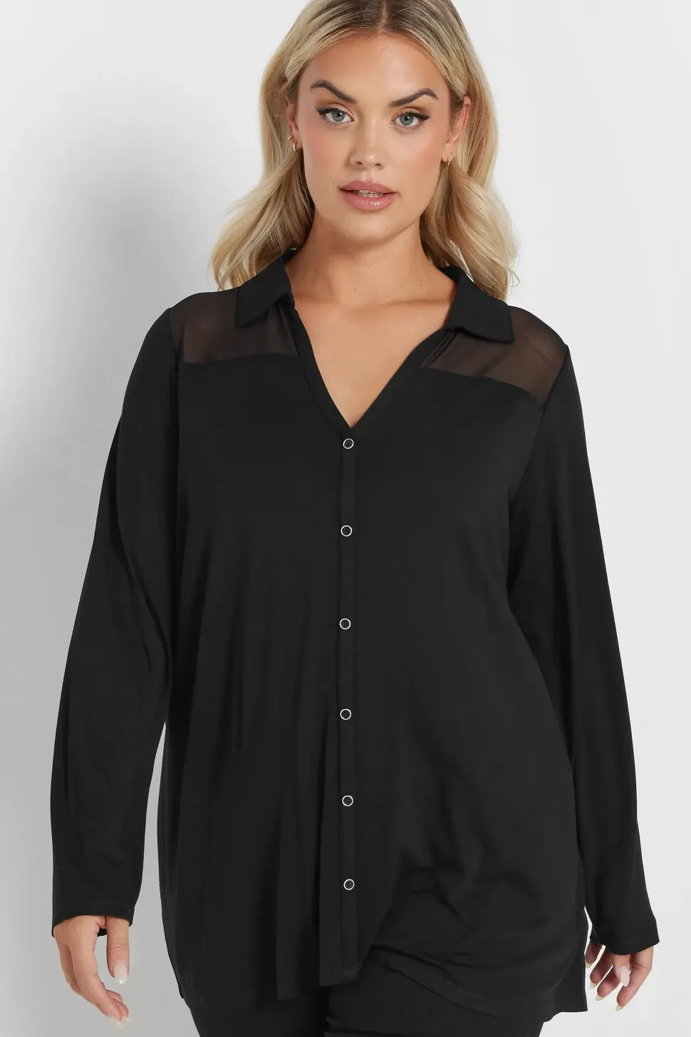 Mesh Panel Shirt