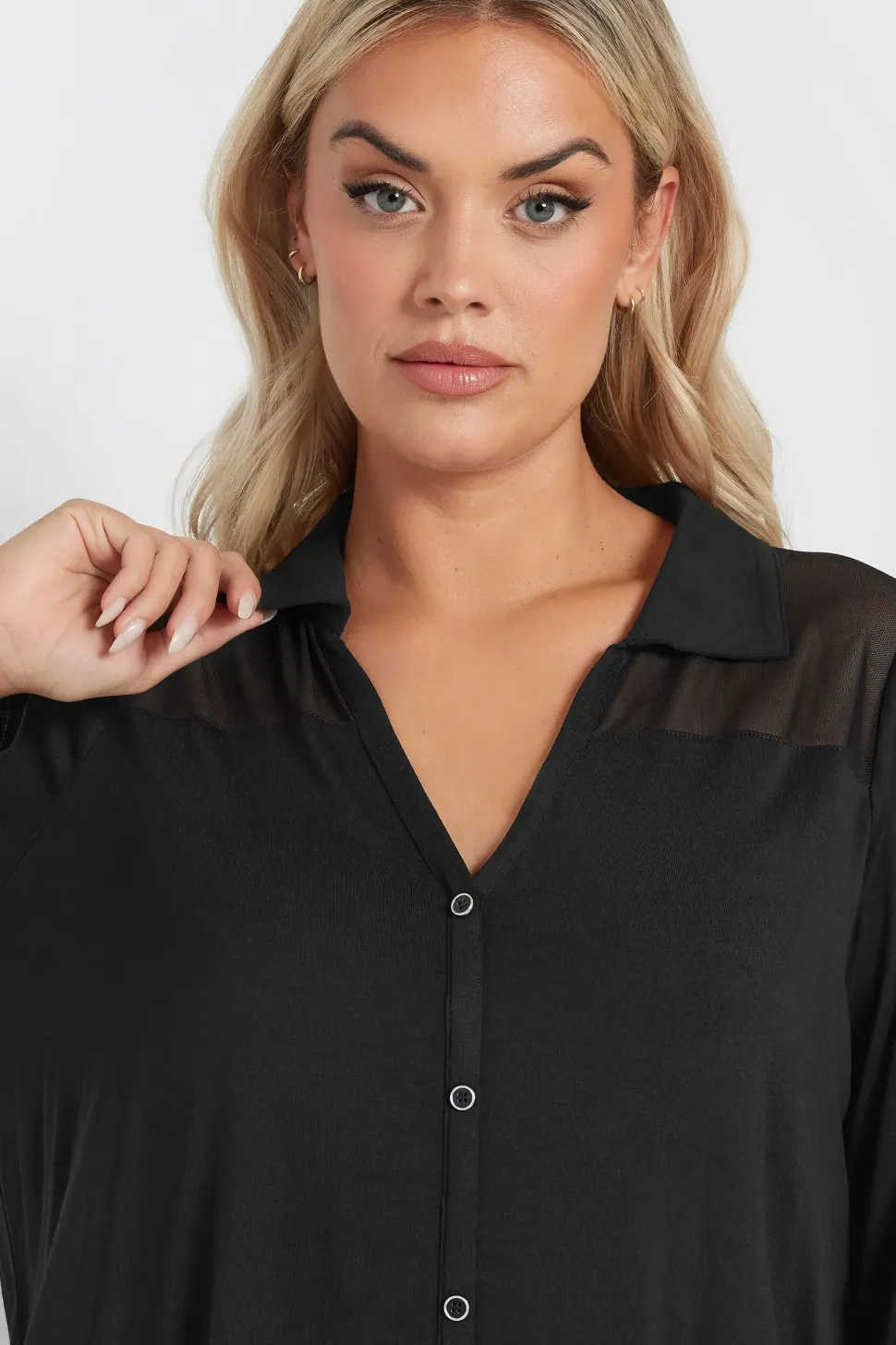 Mesh Panel Shirt