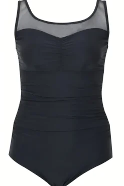 Mesh Panel Swimming Costume