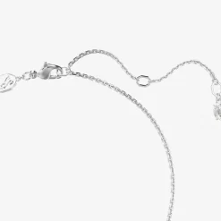 Mesmera Blue Mixed Cuts Rhodium Plated Necklace 5668276