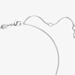 Mesmera Pink Mixed Cuts Rhodium Plated Necklace 5668275