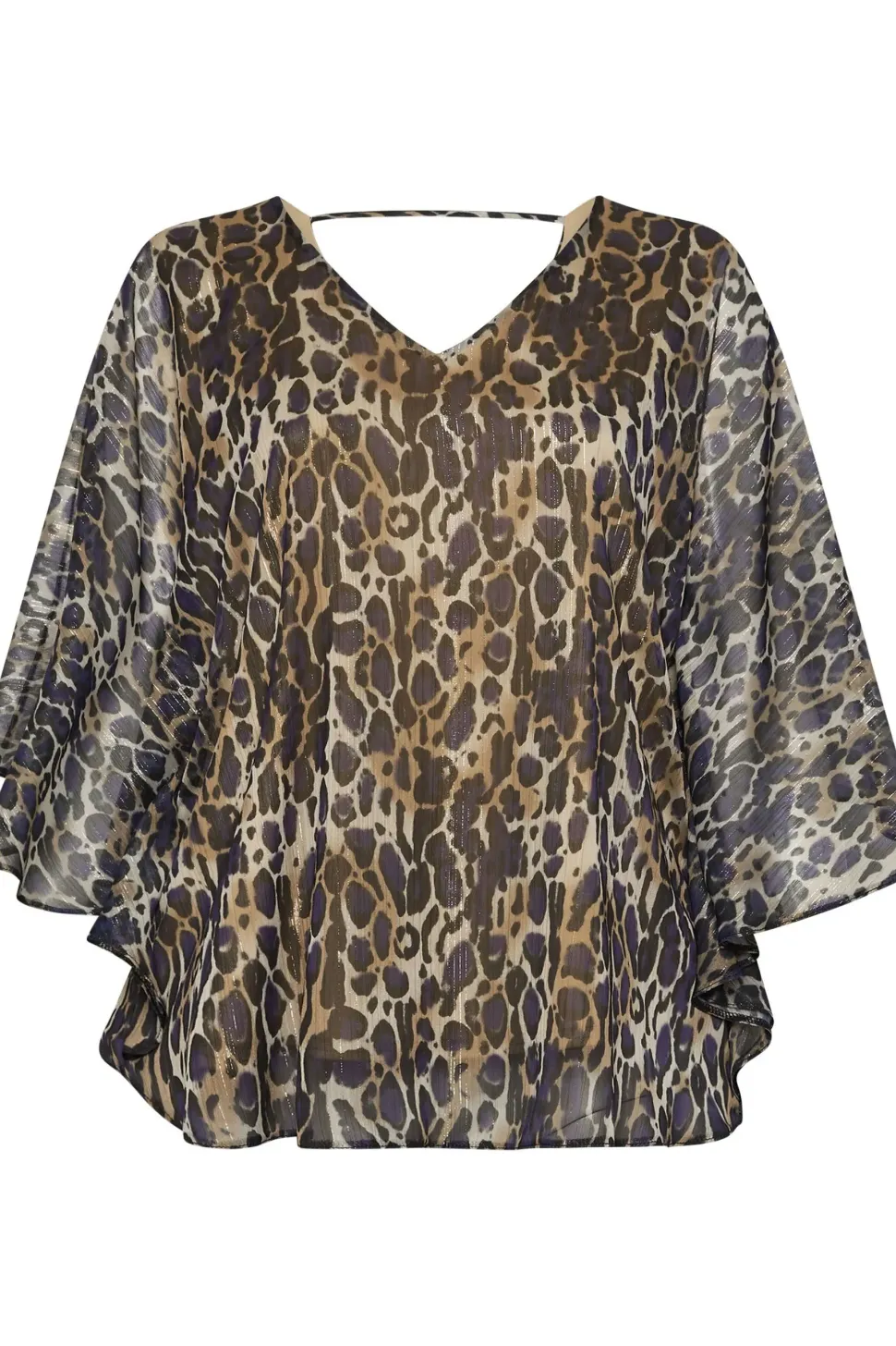 Metallic Cape Blouse