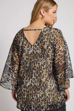 Metallic Cape Blouse