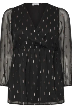 Metallic Dobby Blouse