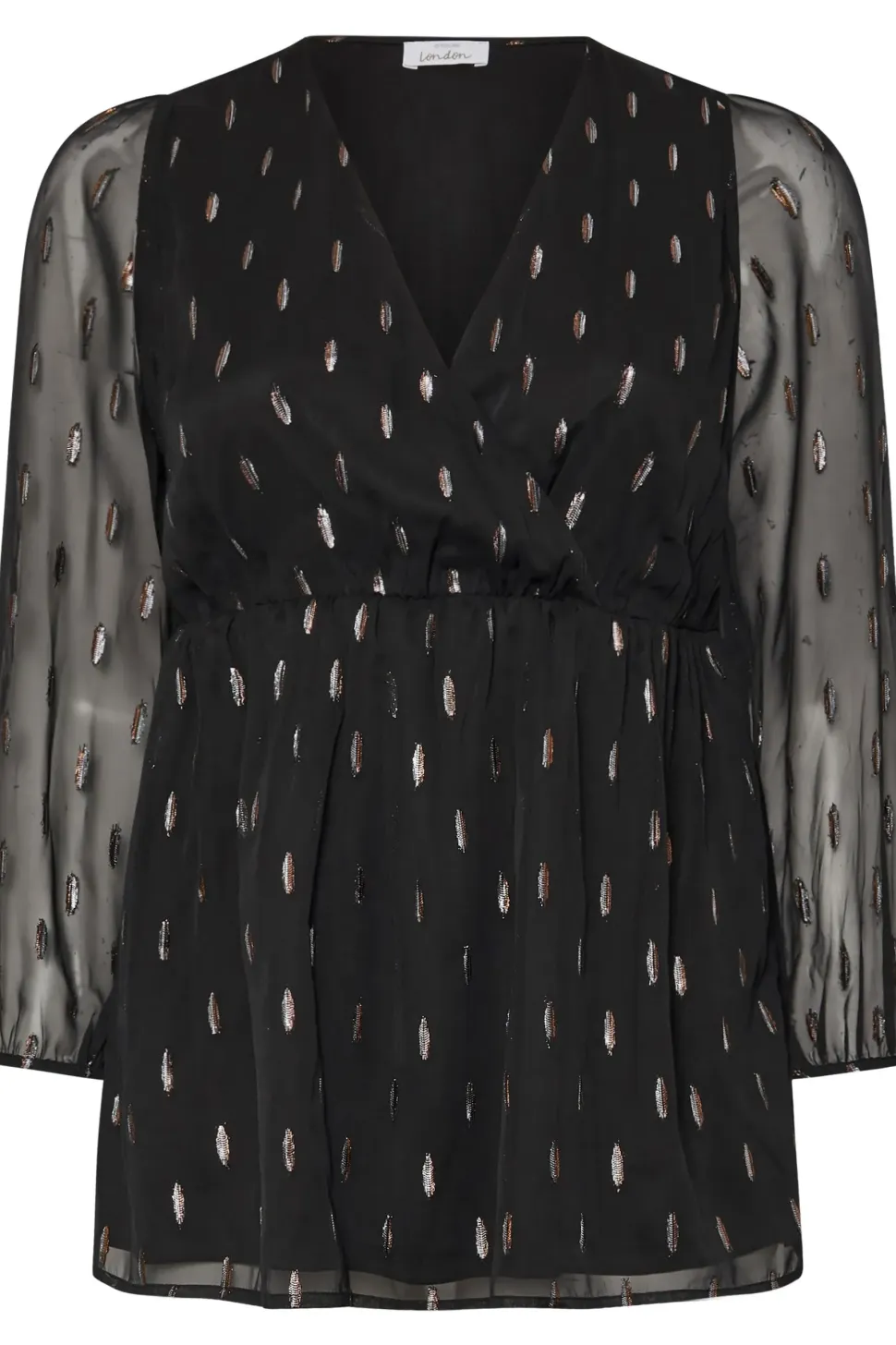 Metallic Dobby Blouse