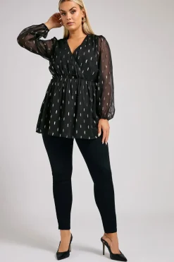 Metallic Dobby Blouse