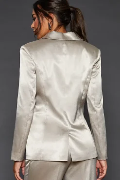 Metallic Double Breasted Blazer