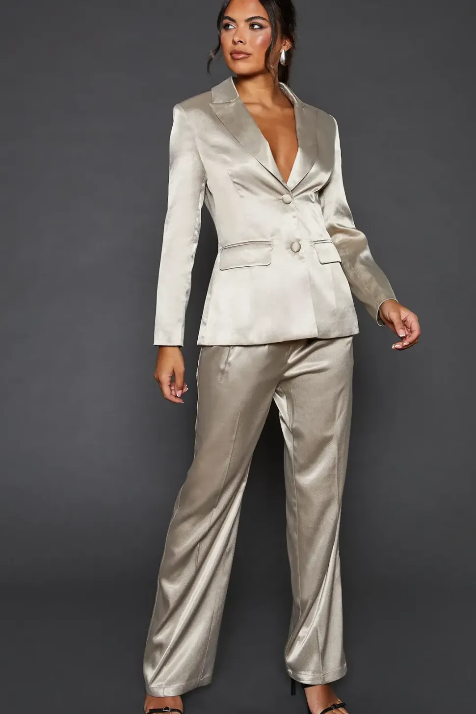 Metallic Double Breasted Blazer