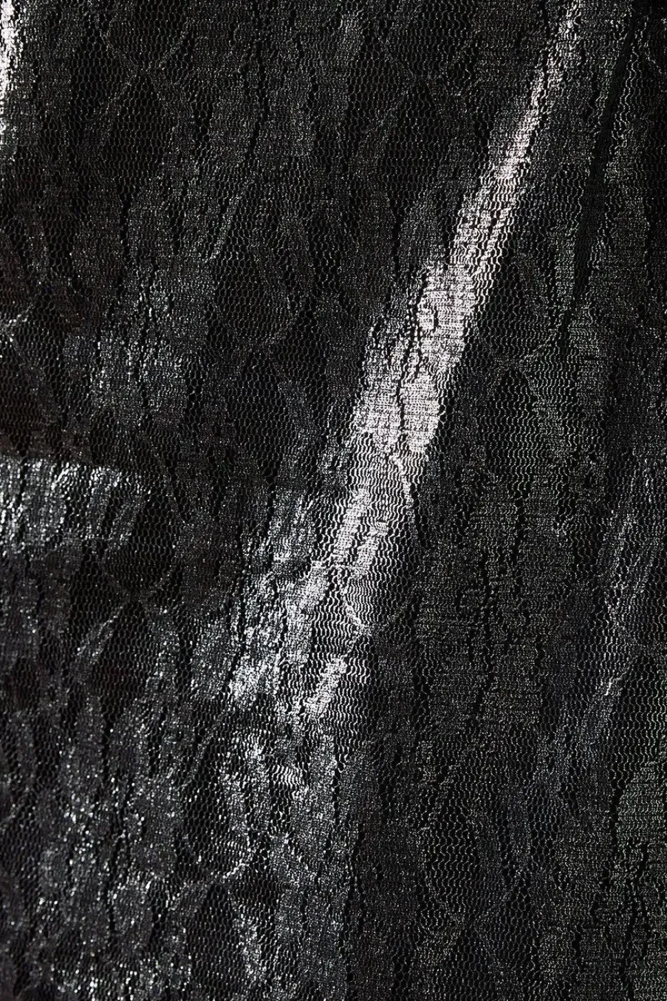 Metallic Lace Column Midi Dress