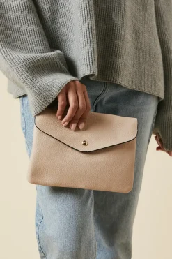 Metallic Leather Look Grab Bag