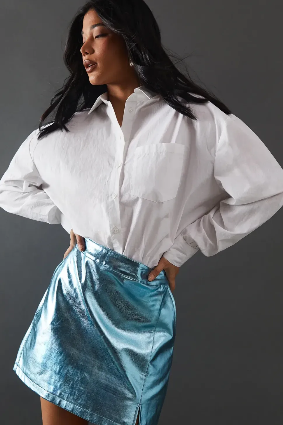 Metallic Mini Skirt
