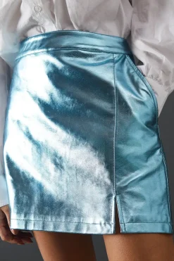 Metallic Mini Skirt