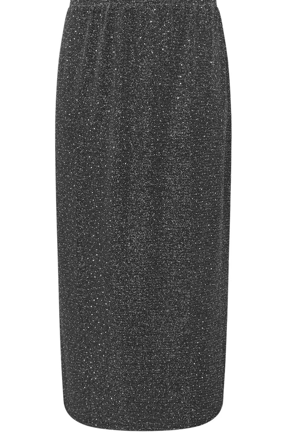 Metallic Side Split Midi Skirt