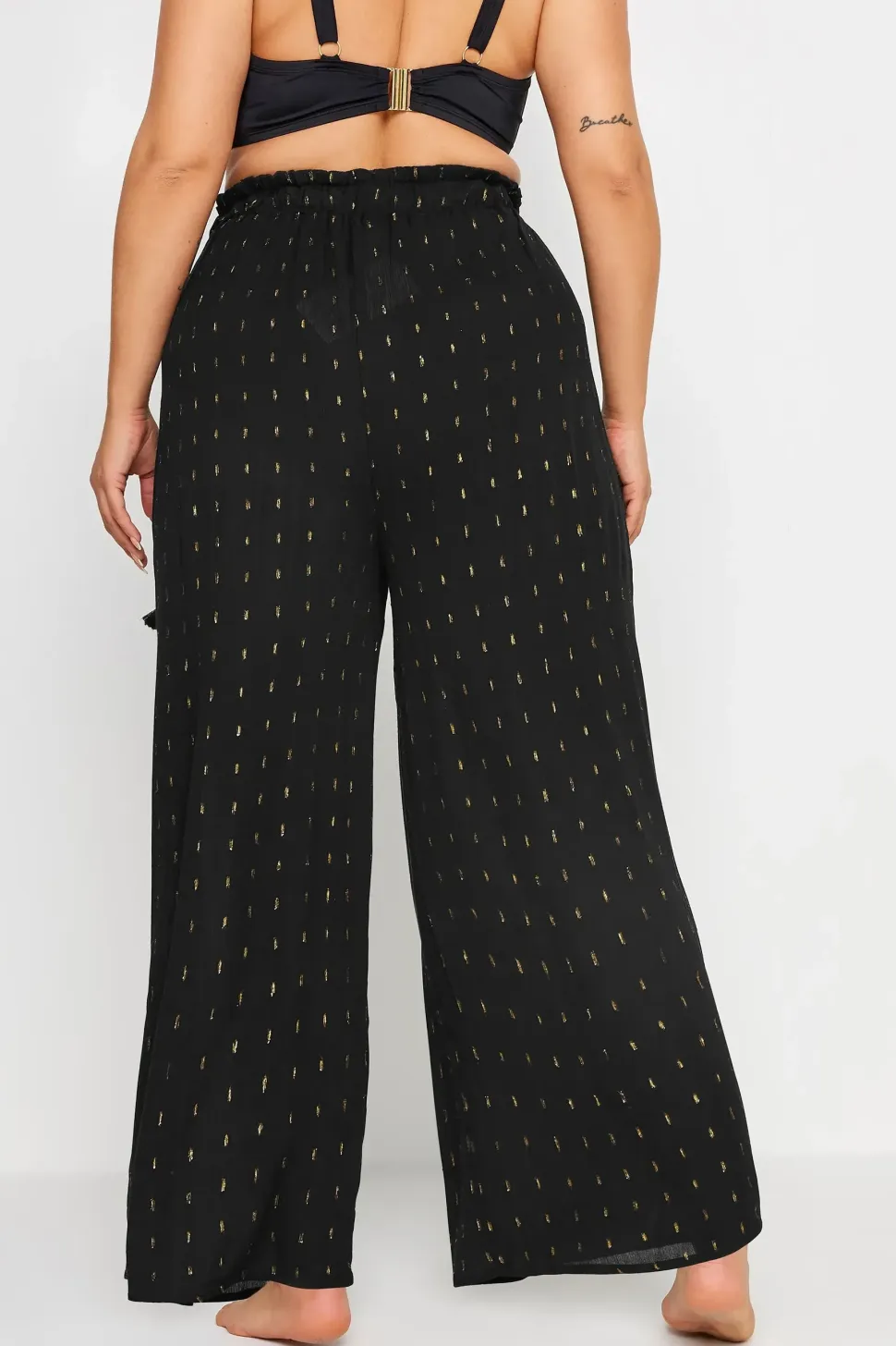 Metallic Tassel Beach Trousers.