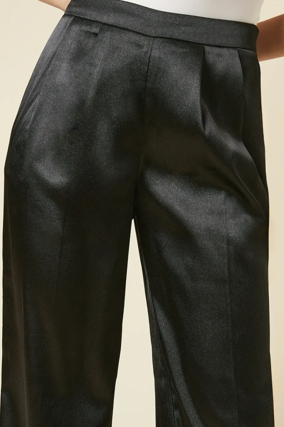 Metallic Wide Leg Trouser