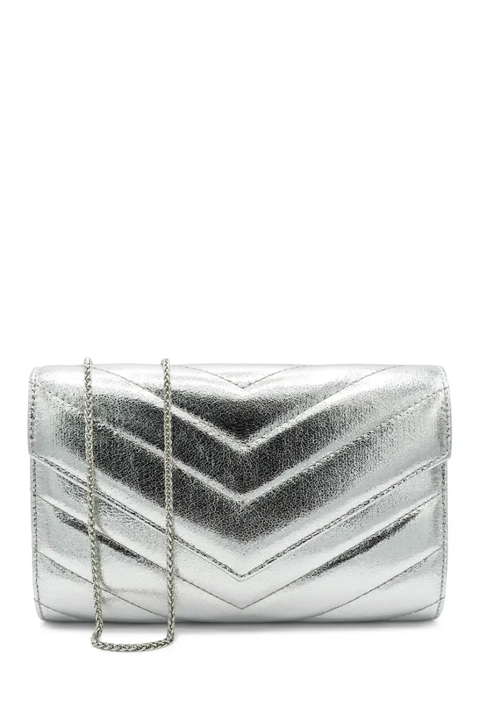 Metallic 'Dextra' Quilted Clutch Bag