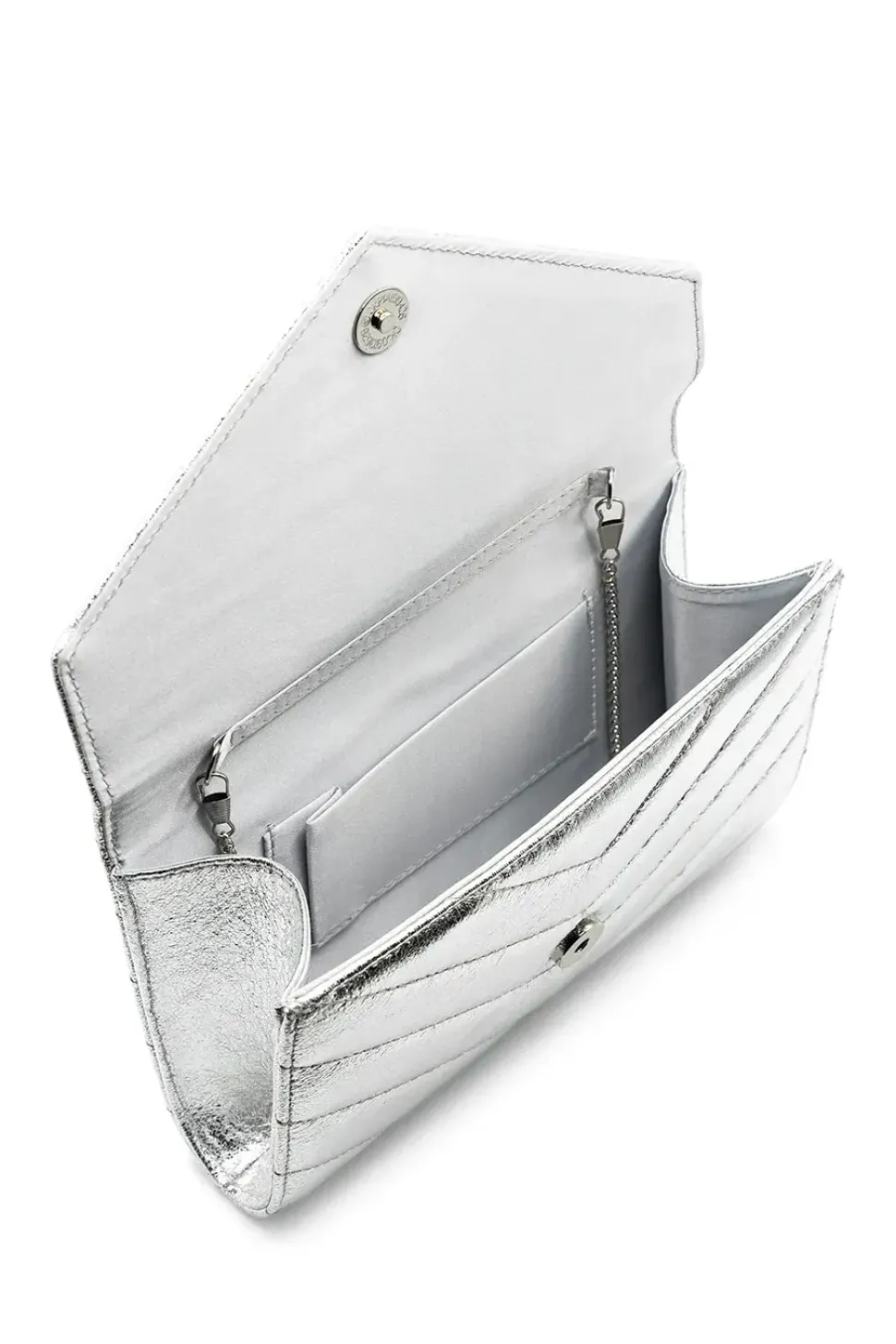 Metallic 'Dextra' Quilted Clutch Bag