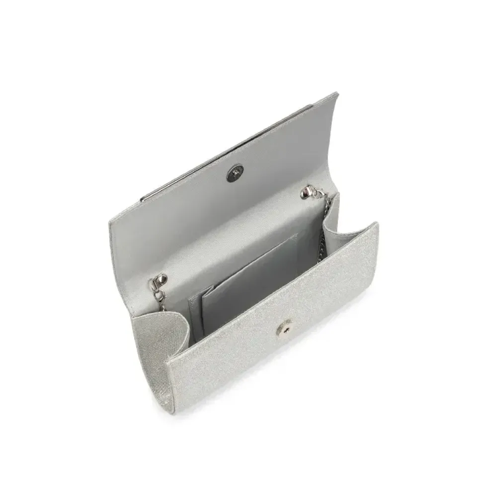 Metallic 'Dimitra' Box Clutch Bag