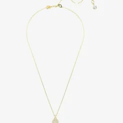 Meteora Gold Plated White Crystal Necklace 5683443