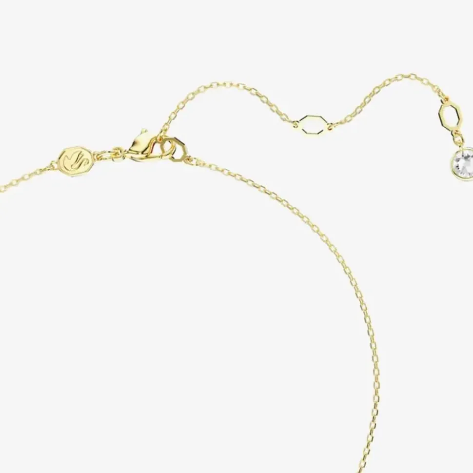 Meteora Gold Plated White Crystal Necklace 5683443