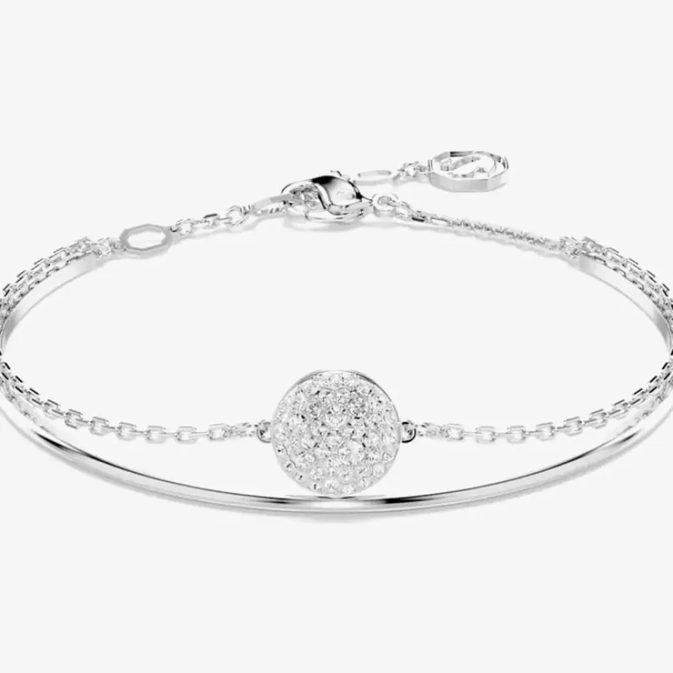 Meteora Rhodium Plated Bangle 5683447