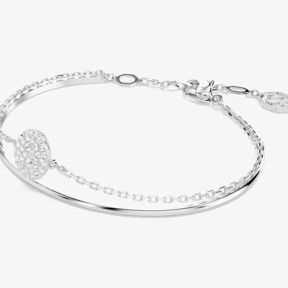 Meteora Rhodium Plated Bangle 5683447