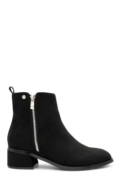 Micro Suede 'Ainsley' Mid Block Ankle Boot