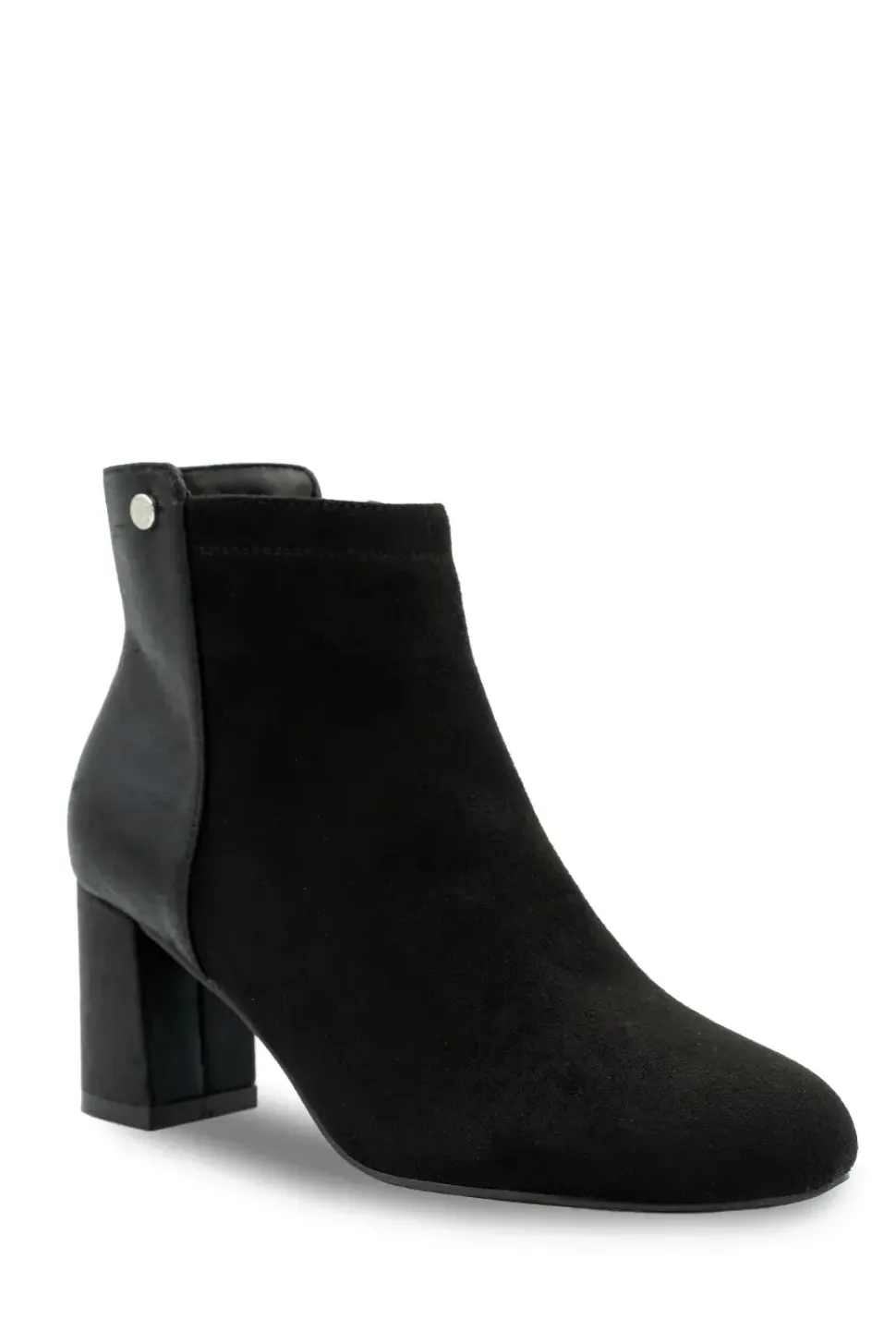 Micro suede 'Alathea' Mid Block Heel Ankle Boot
