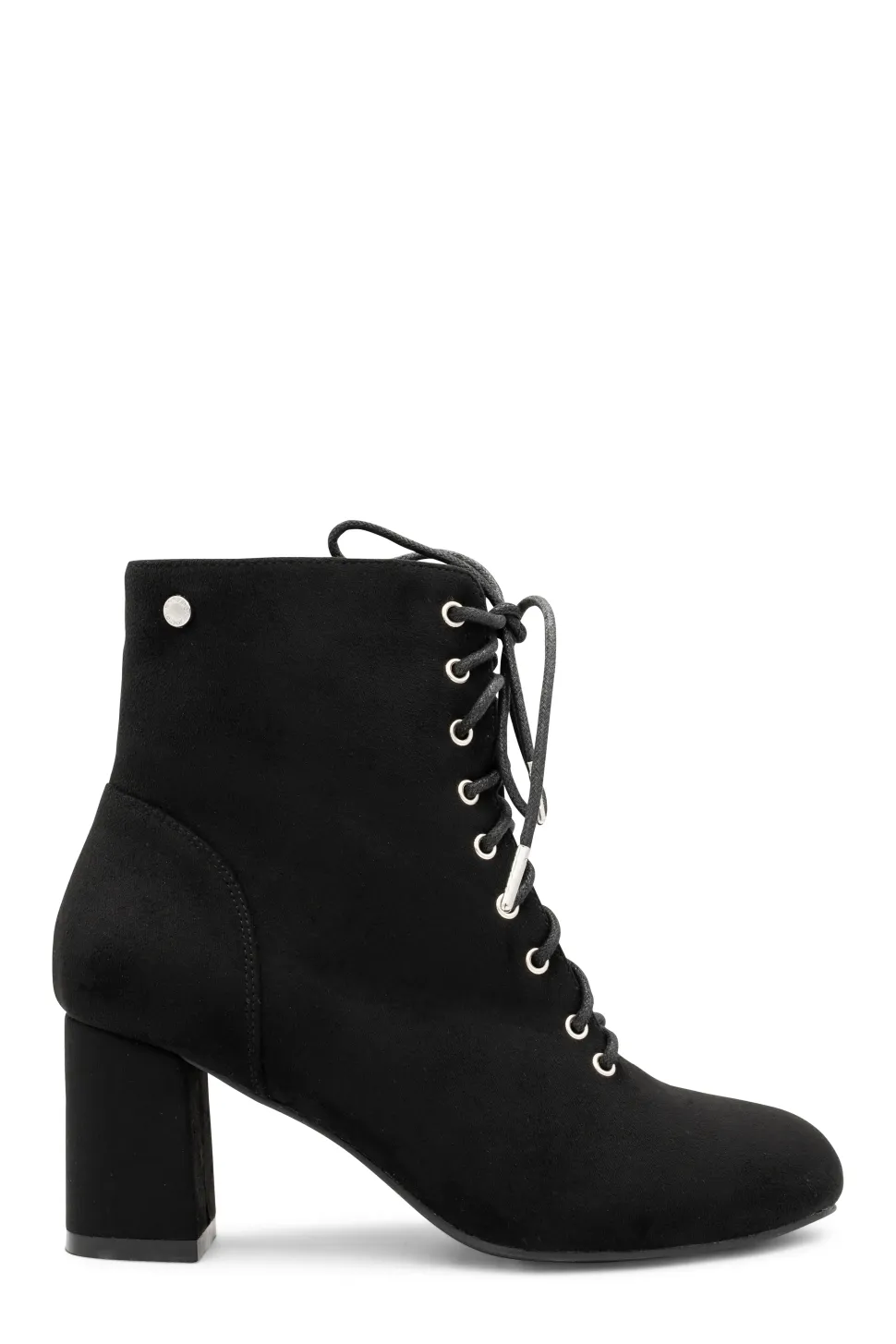 Micro Suede 'Amanda' Mid Block Ankle Boot
