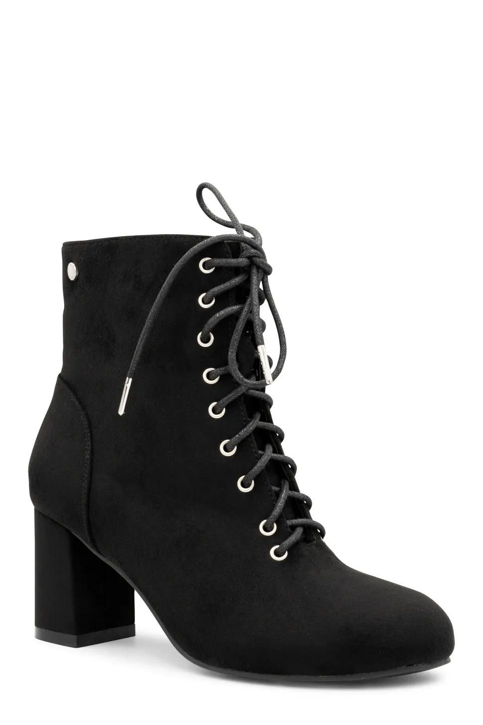 Micro Suede 'Amanda' Mid Block Ankle Boot