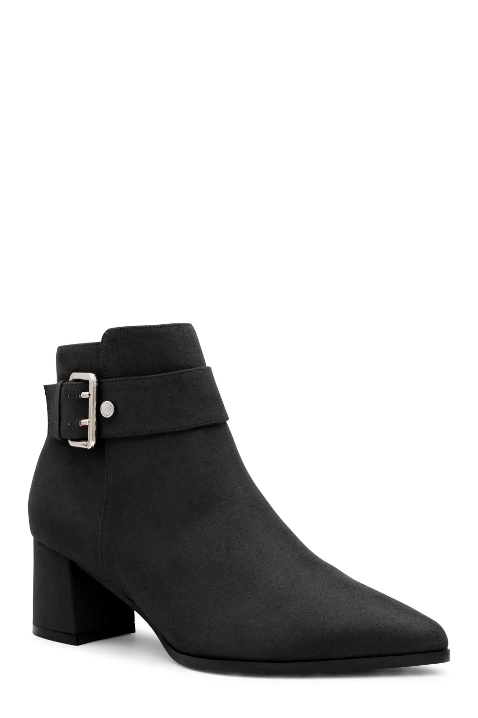 Micro Suede 'Aspen' Mid Block Ankle Boot