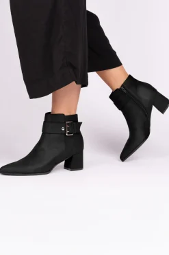 Micro Suede 'Aspen' Mid Block Ankle Boot