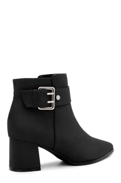 Micro Suede 'Aspen' Mid Block Ankle Boot