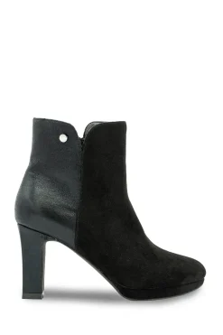Micro suede 'Astrid' Platform Block Heel Ankle Boot