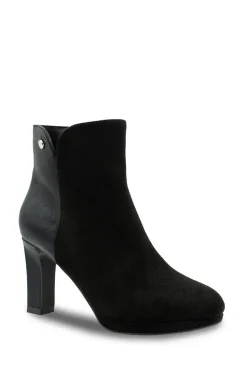 Micro suede 'Astrid' Platform Block Heel Ankle Boot