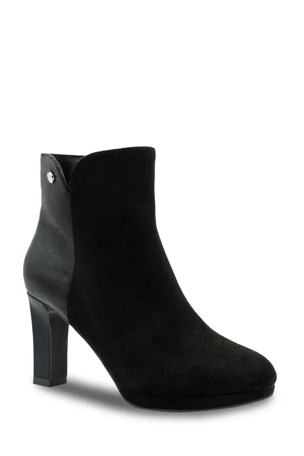 Micro suede 'Astrid' Platform Block Heel Ankle Boot