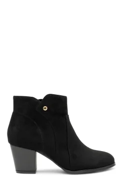 Micro Suede 'Beatrice' Wide Fit Mid Heel Ankle Boot