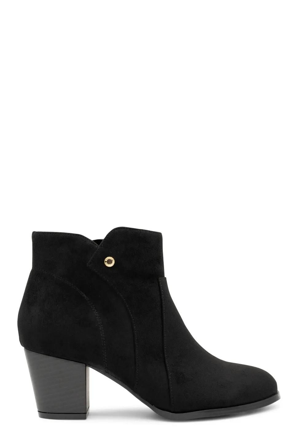 Micro Suede 'Beatrice' Wide Fit Mid Heel Ankle Boot